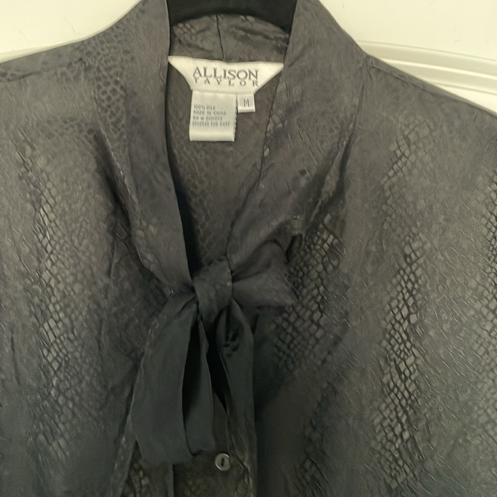 Black Silk Blouse - Picture 2 of 6